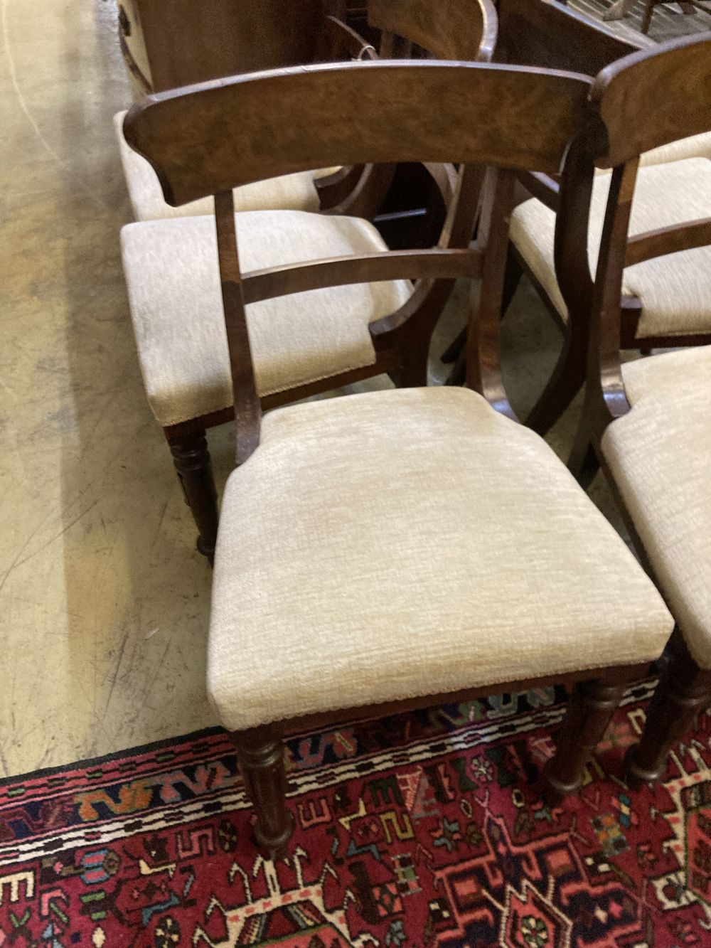 A set of six William IV mahogany dining chairs